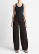 Washed Cotton Twill Wide-Leg Pant image number 0