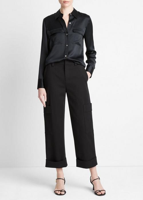 VINCE Stretch-Cotton Bootcut Trousers