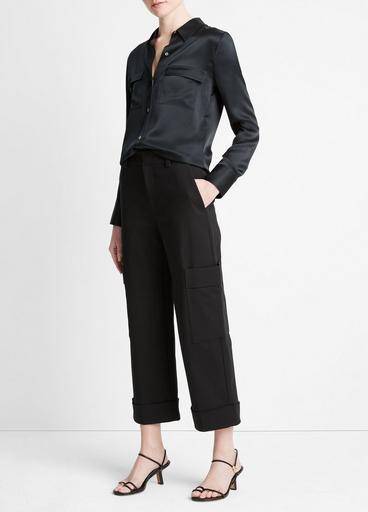Cotton Cropped Utility Pant image number 2