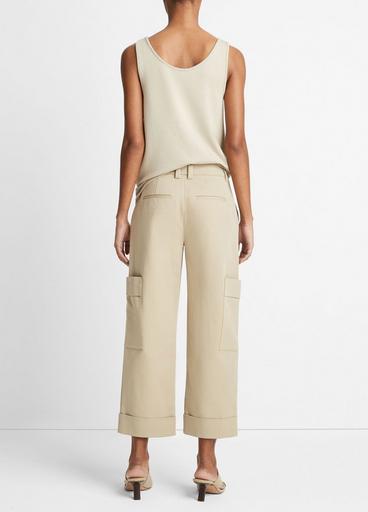 Cotton Cropped Utility Pant image number 3
