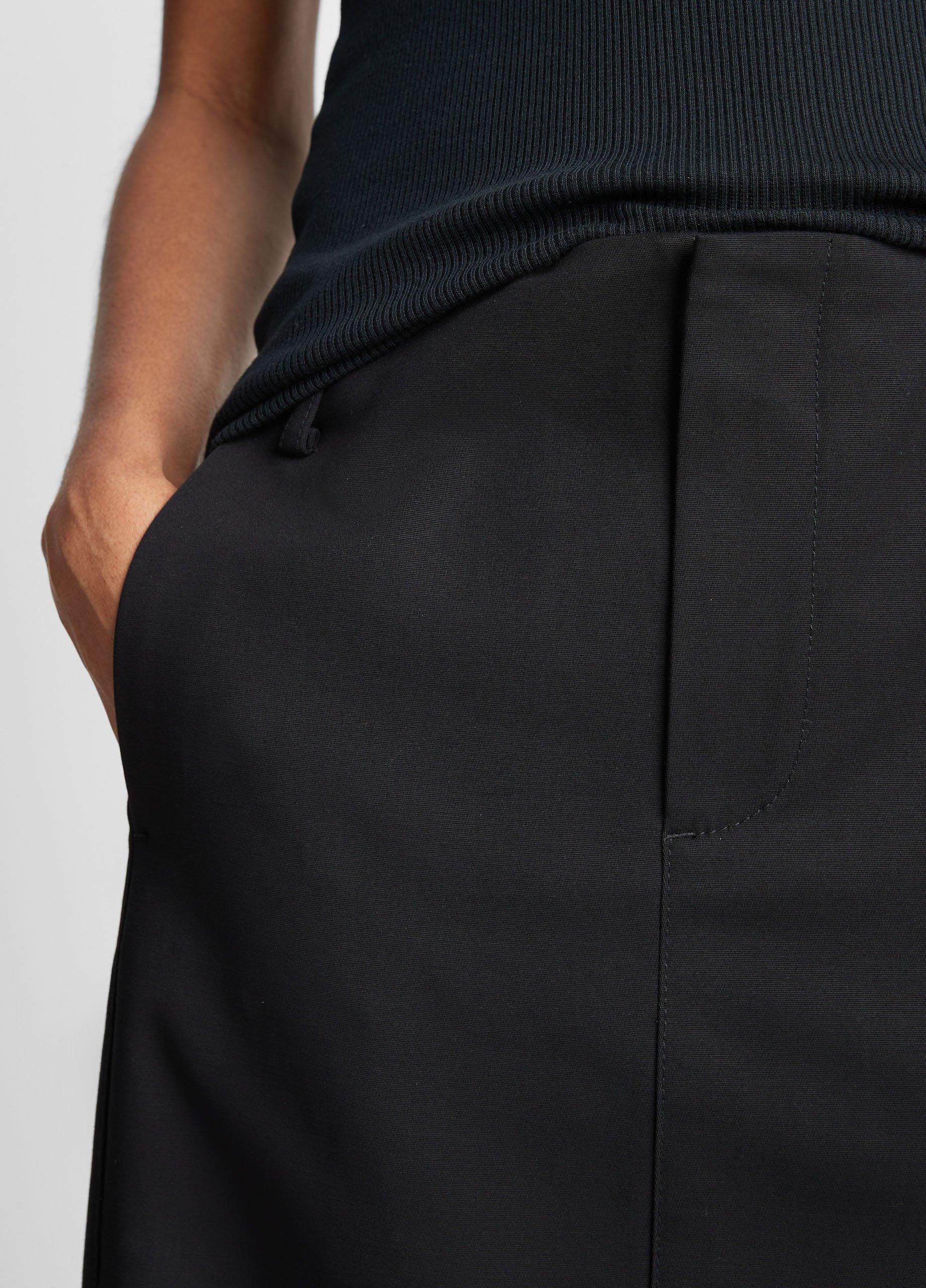 Cotton Low-Rise Straight Trouser Skirt in Dresses & Skirts