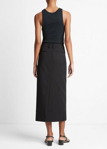 Cotton Low-Rise Straight Trouser Skirt image number 3