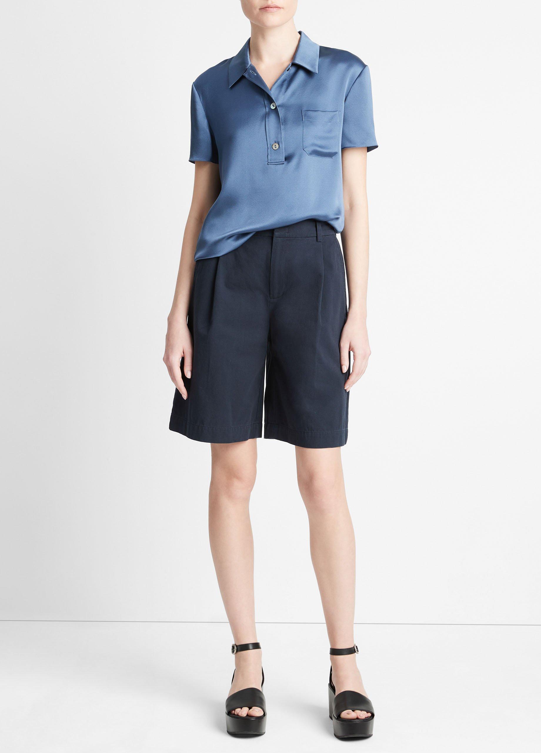 빈스 Vince Washed Cotton Short,COASTAL BLUE