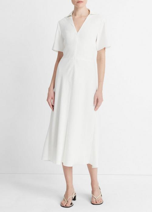 Zip-Front Polo Dress