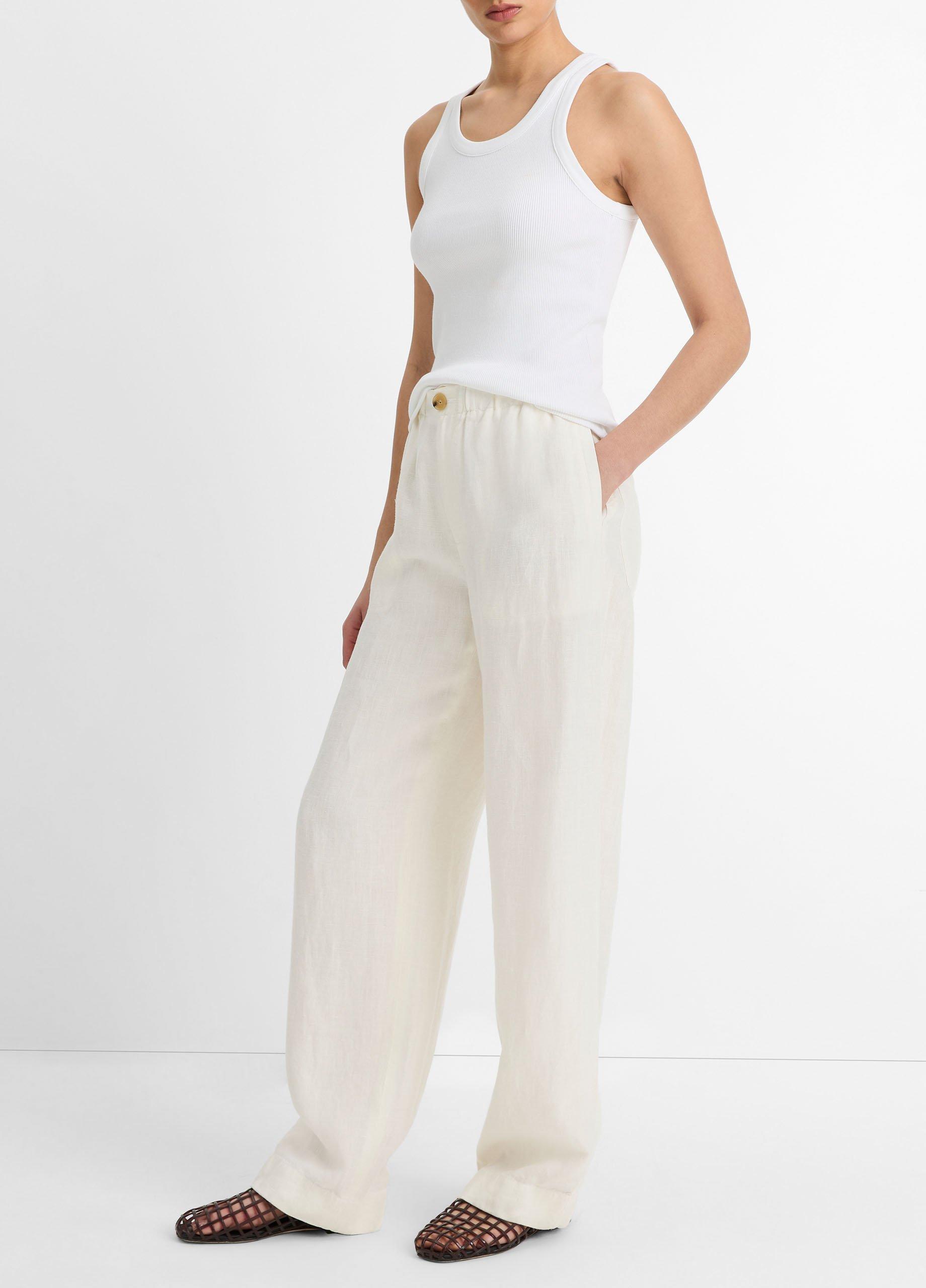 ★2023SU新作★GROVE★COUCH PANTS Hemp Low-Rise Utility Pant in Trousers | Vince