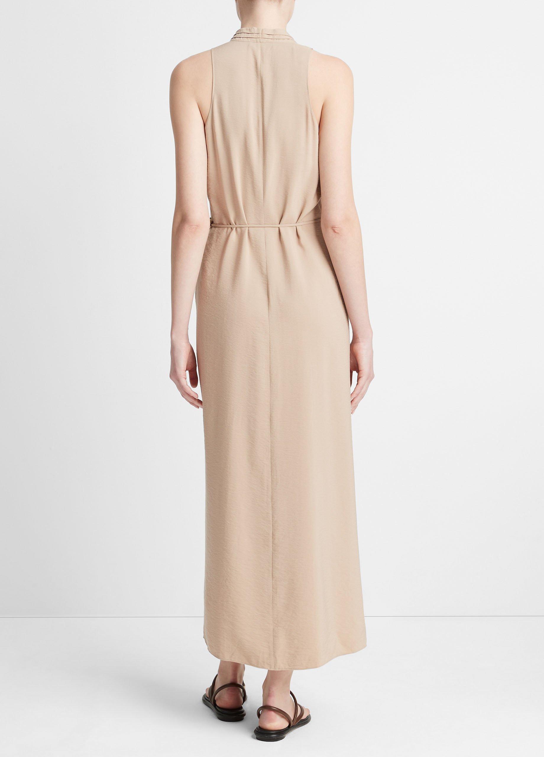 Draped-Neck Wrap Dress in Dresses & Skirts | Vince