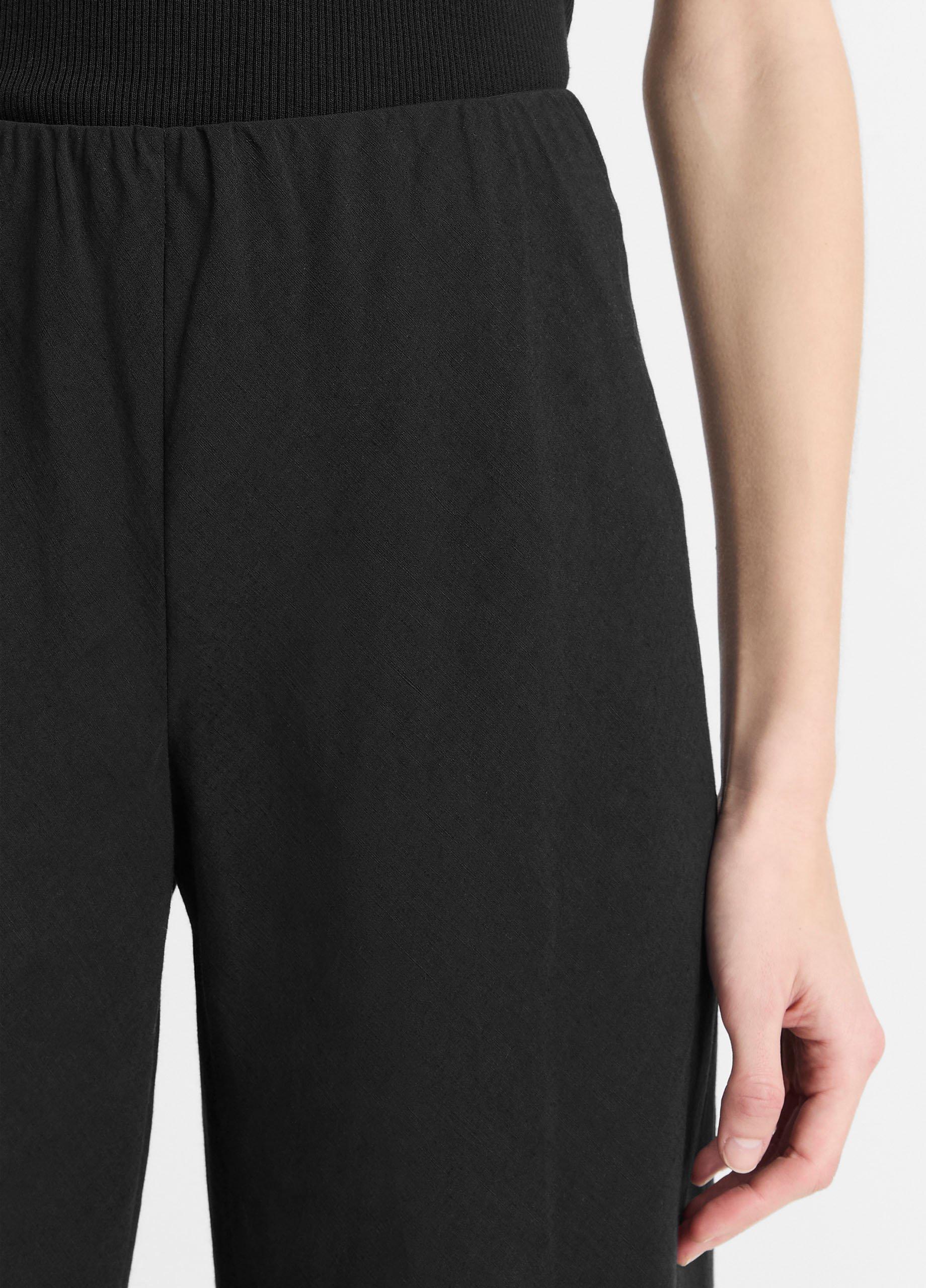 Cotton-Blend High-Waist Bias Pant in Trousers | Vince