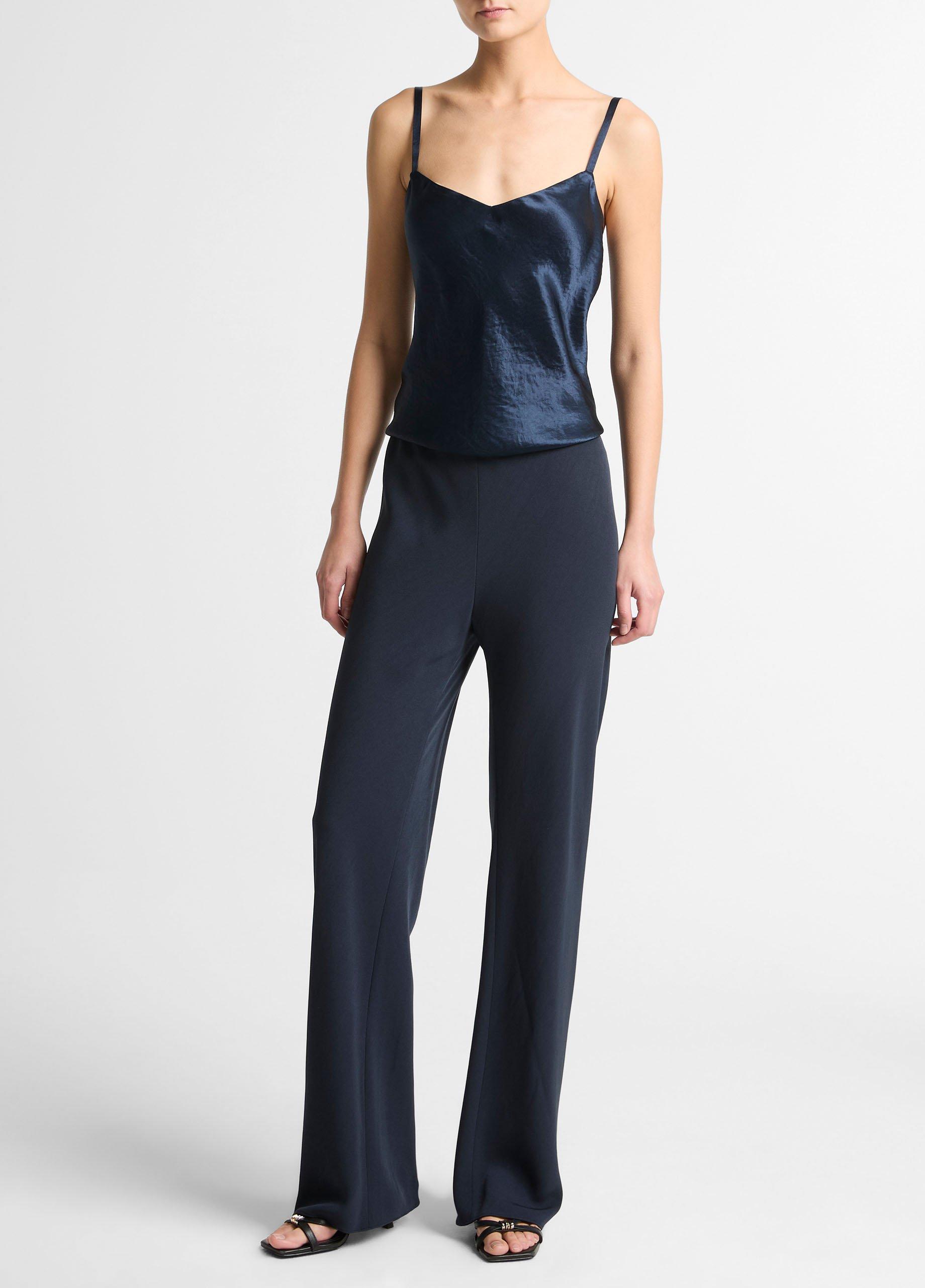 Colette High-Rise Cotton & Linen-Blend Bias Pant image number 0