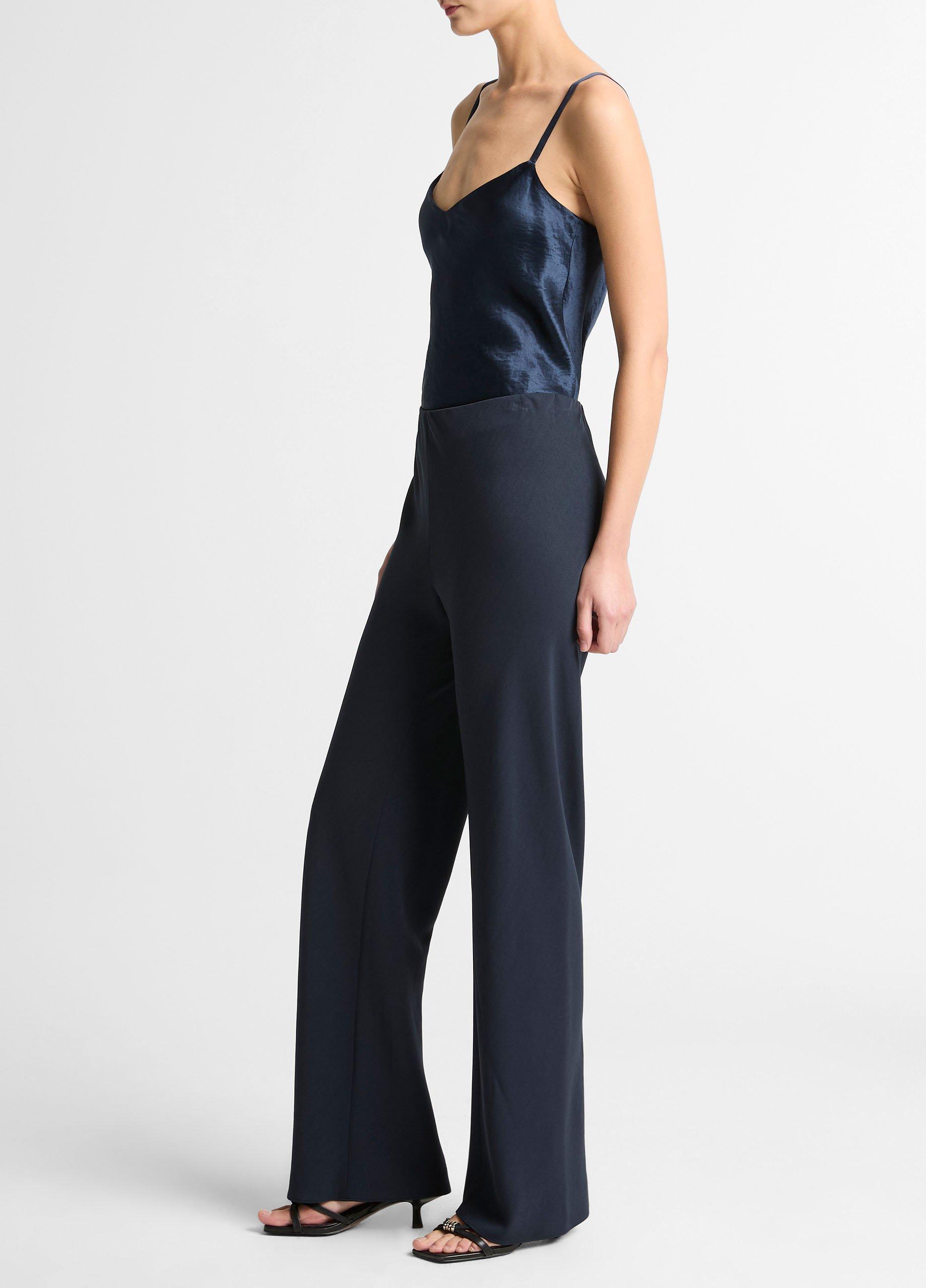 Colette High-Rise Cotton & Linen-Blend Bias Pant image number 1