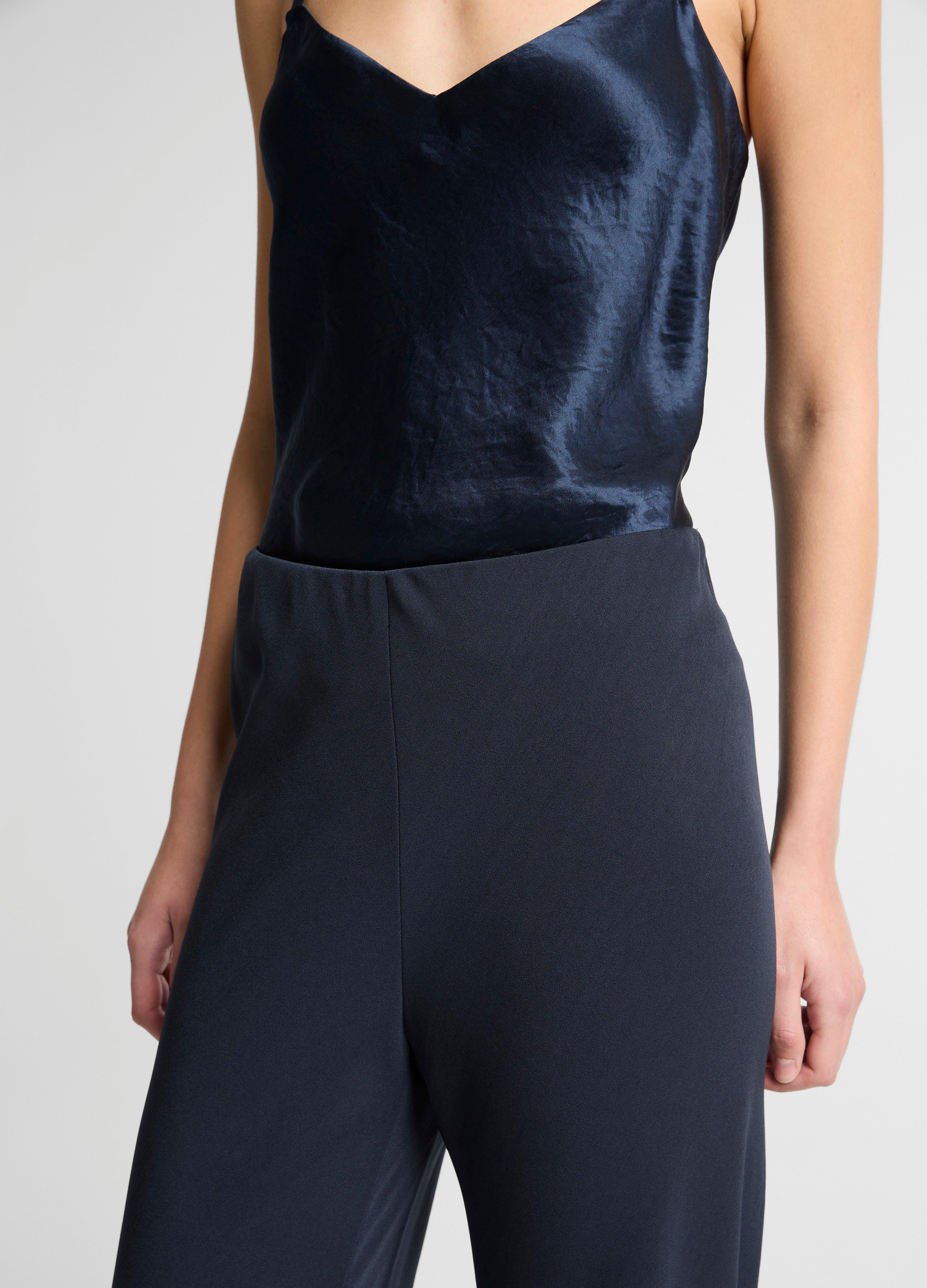 Colette High-Rise Cotton & Linen-Blend Bias Pant image number 3