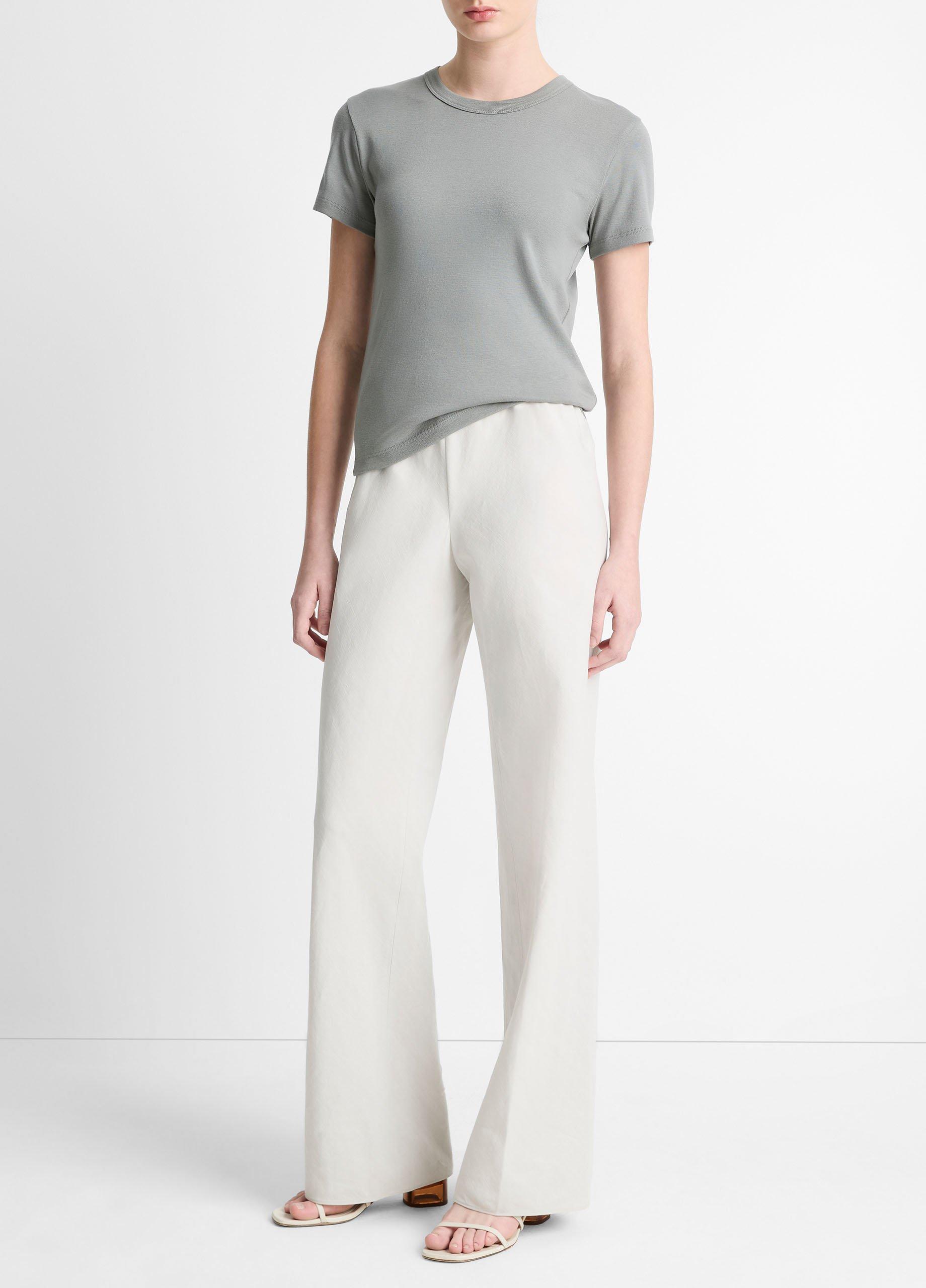 Colette High-Rise Cotton & Linen-Blend Bias Pant image number 1