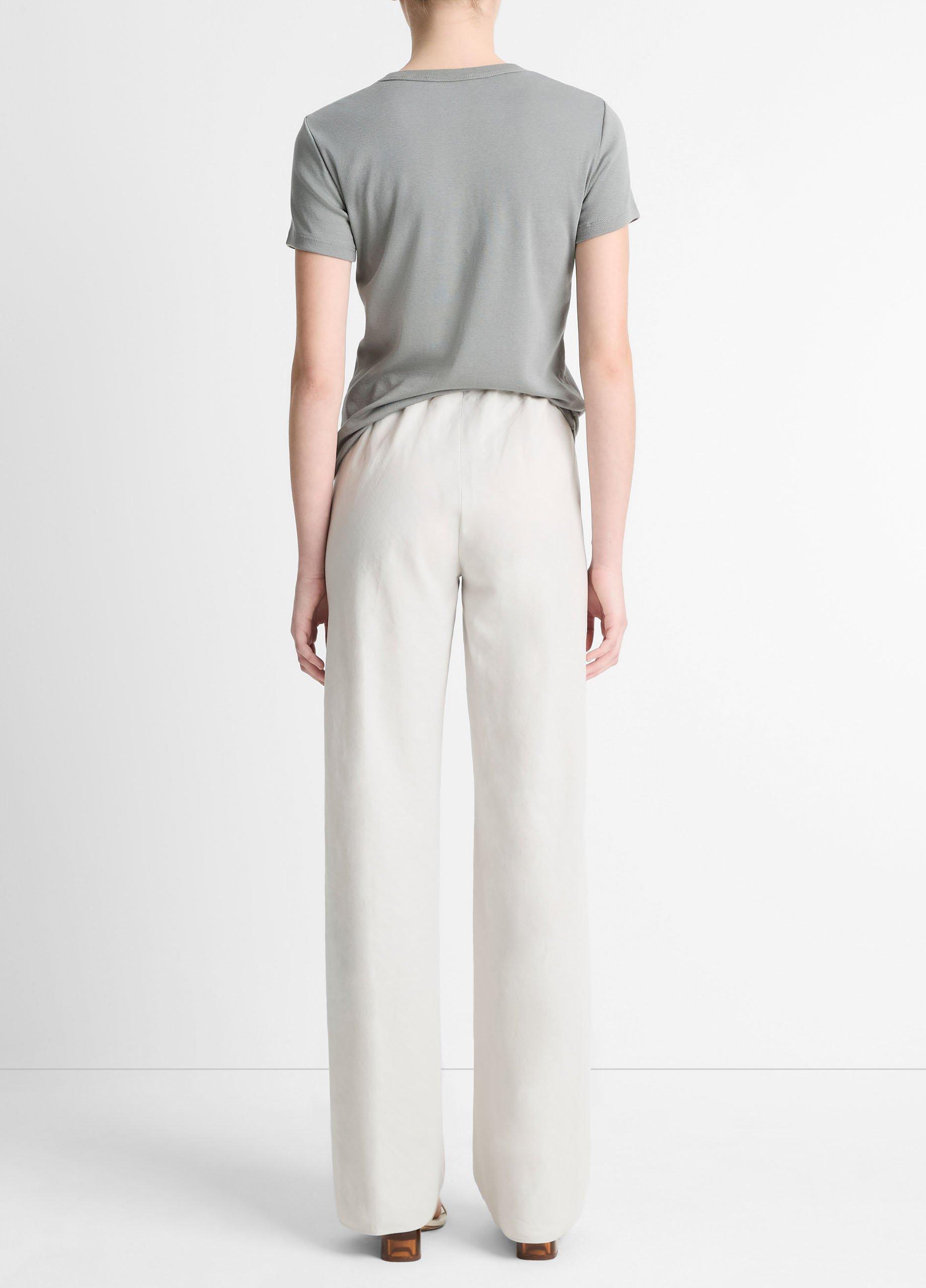 Colette High-Rise Cotton & Linen-Blend Bias Pant image number 2