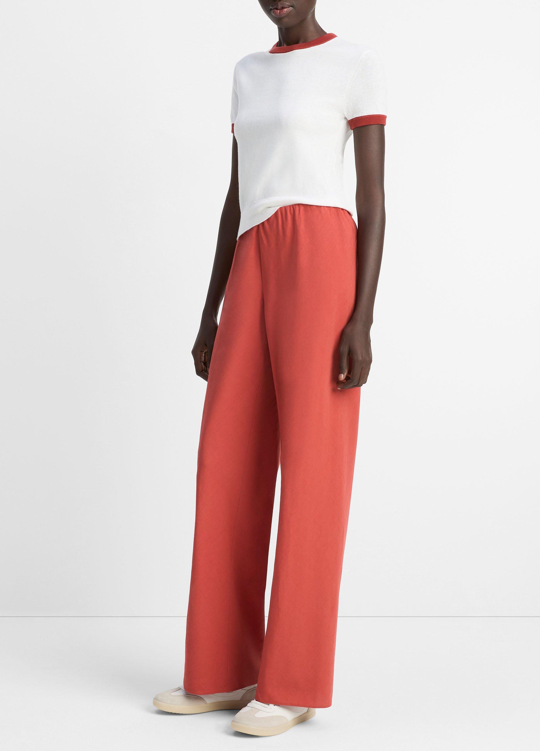 Cotton-Blend High-Waist Bias Pant image number 1