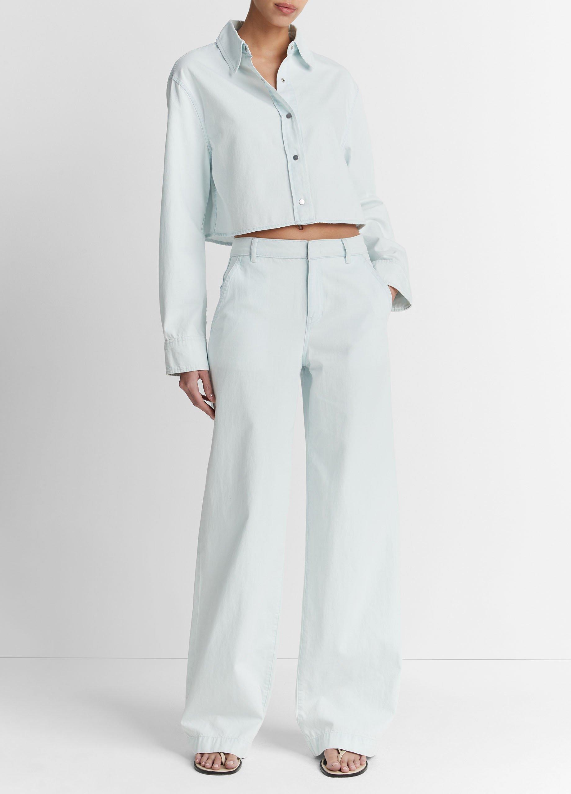 Cotton Twill Cropped Shirt image number 0