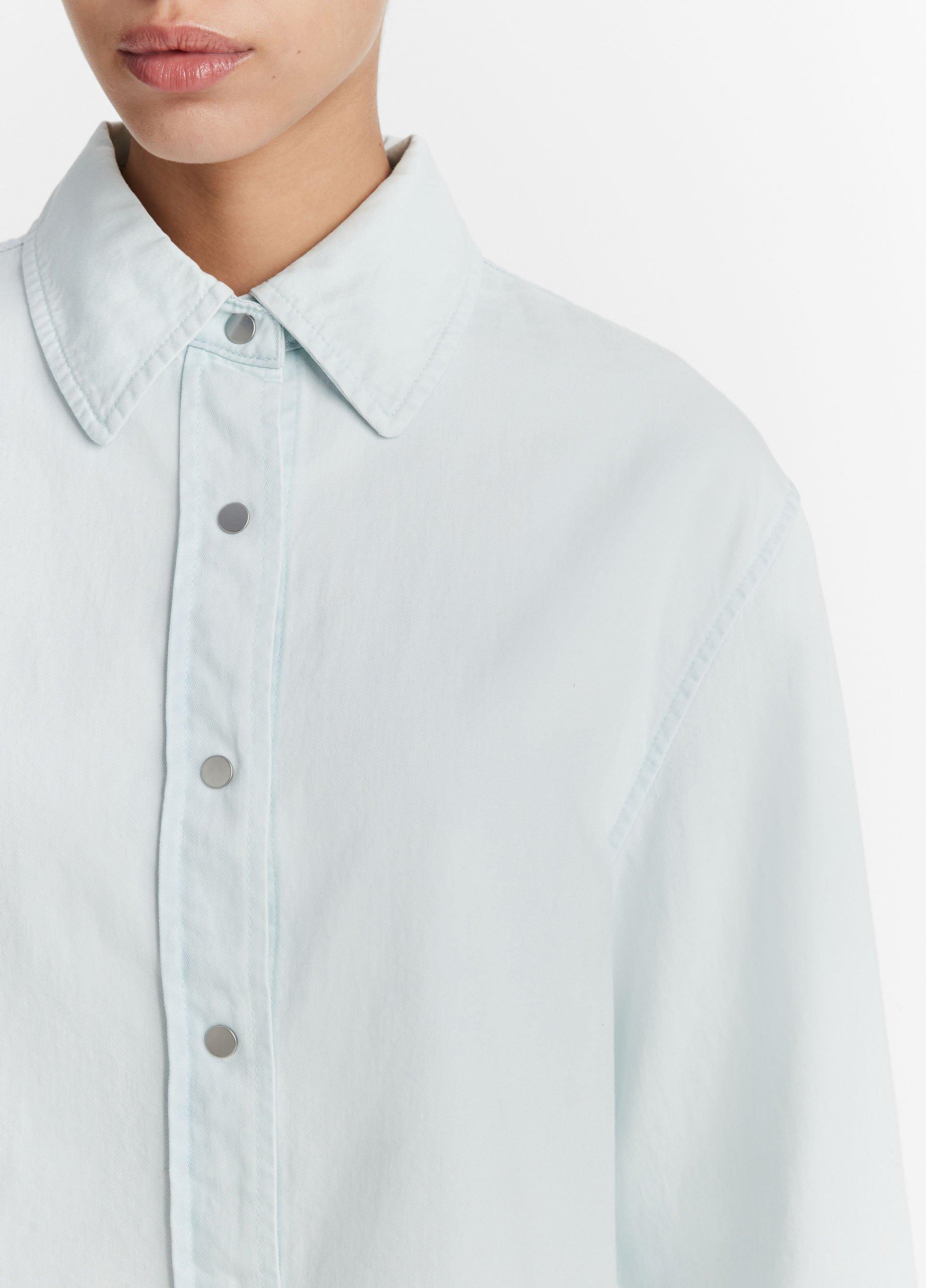 Cotton Twill Cropped Shirt