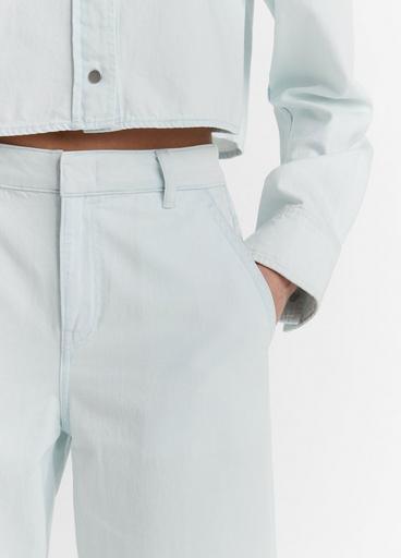 Washed Cotton Wide-Leg Trouser image number 1