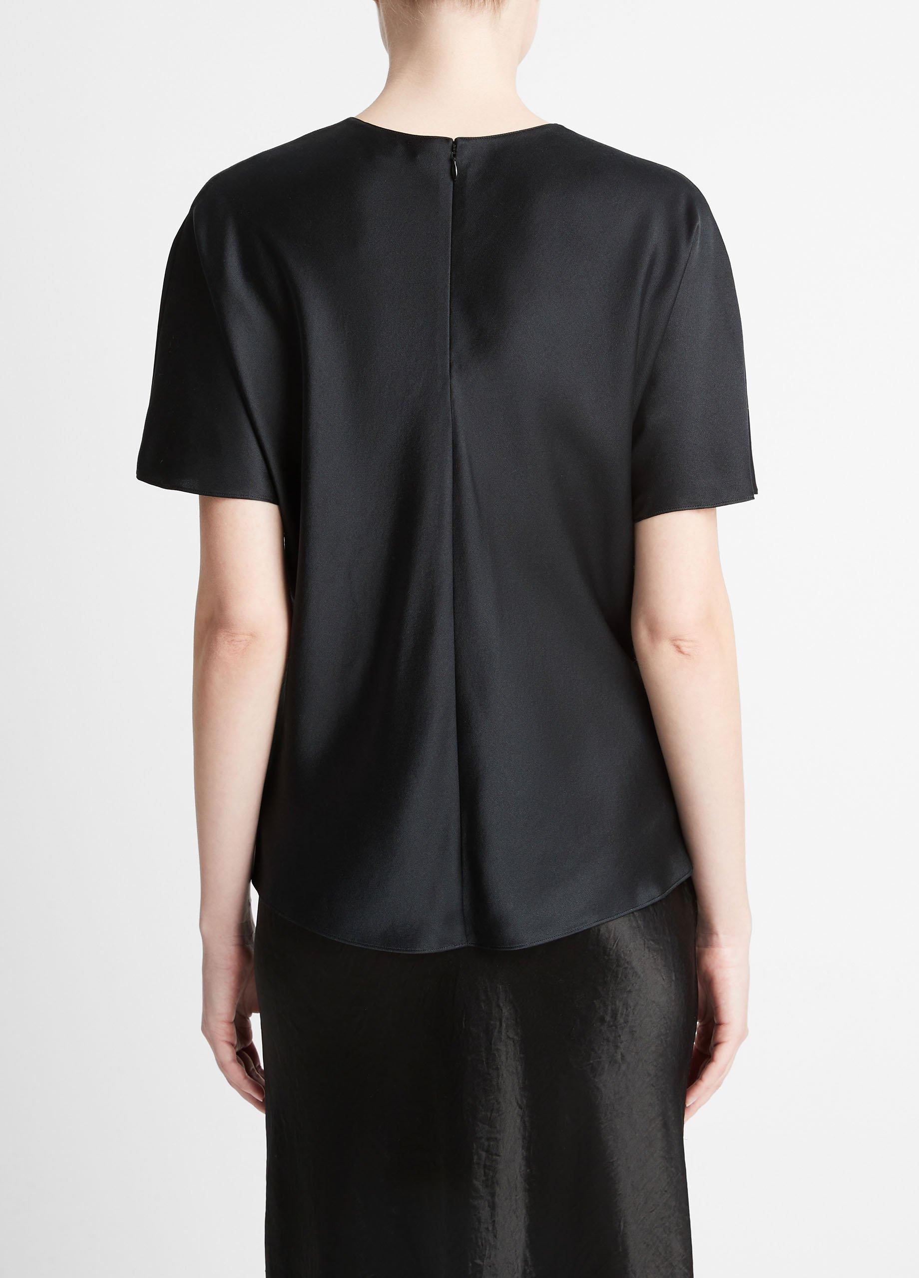 Silk-Satin-Bias-T-Shirt-001BLK