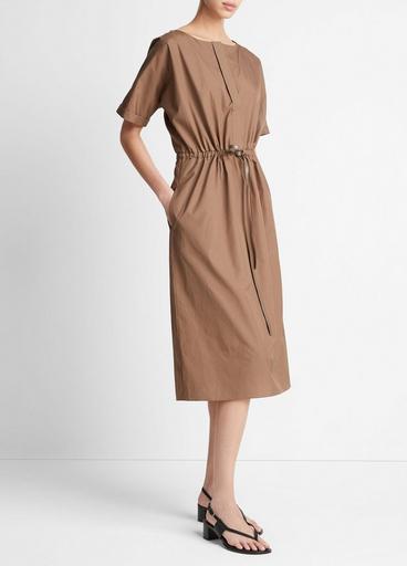 Cotton Belted Dolman-Sleeve Dress image number 2