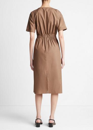 Cotton Belted Dolman-Sleeve Dress image number 3