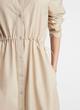 Cotton Drawcord Ruched Shirt Dress image number 1