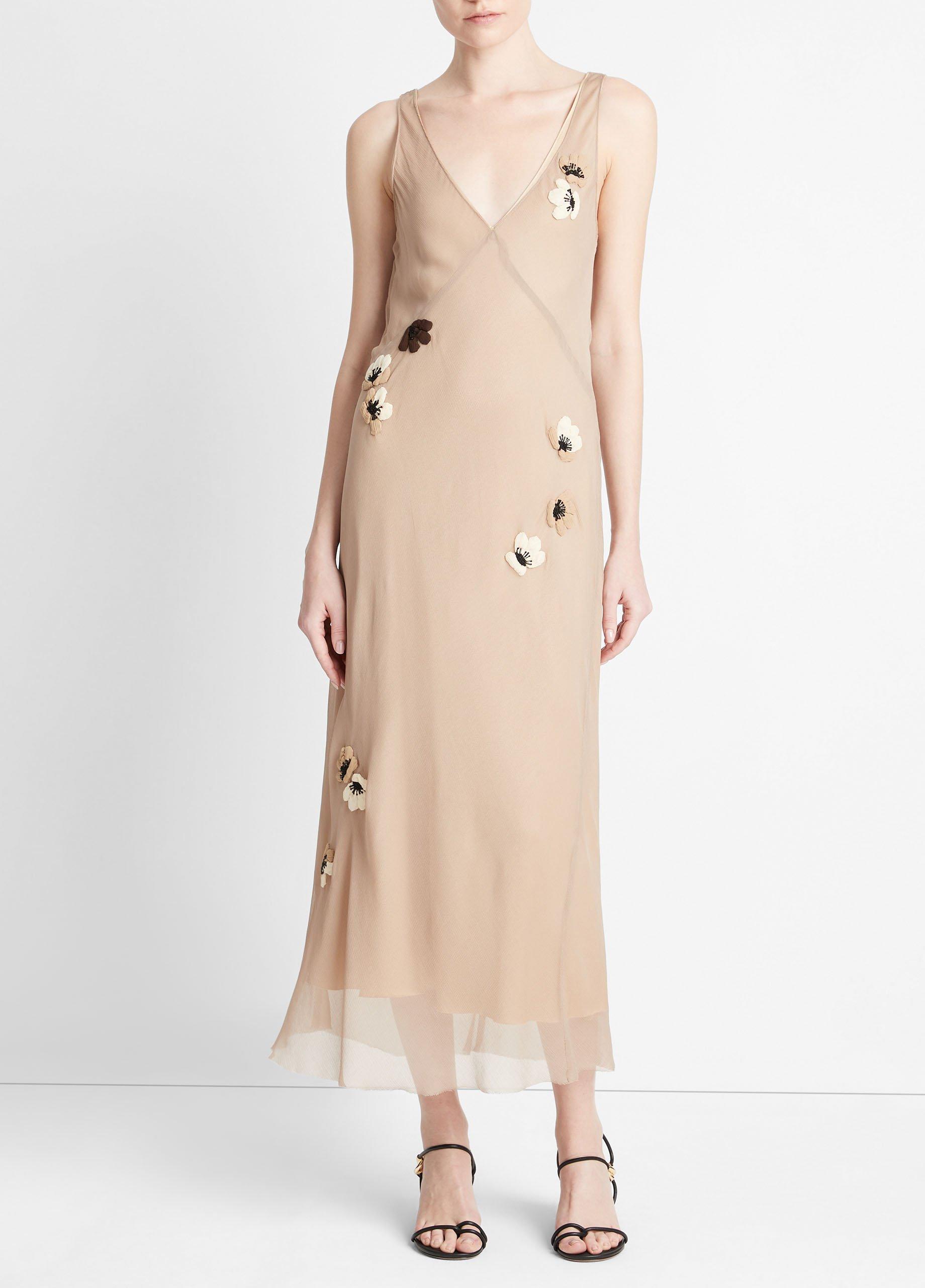 Wild Floral Appliqu&eacute; Slip Dress image number 0