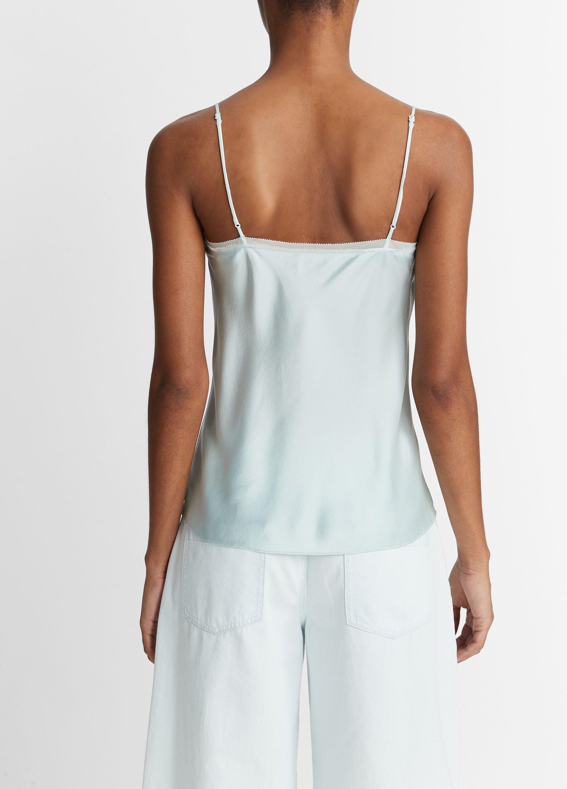 Satin Layered Chiffon-Trim Camisole in Shirts & Tees | Vince 