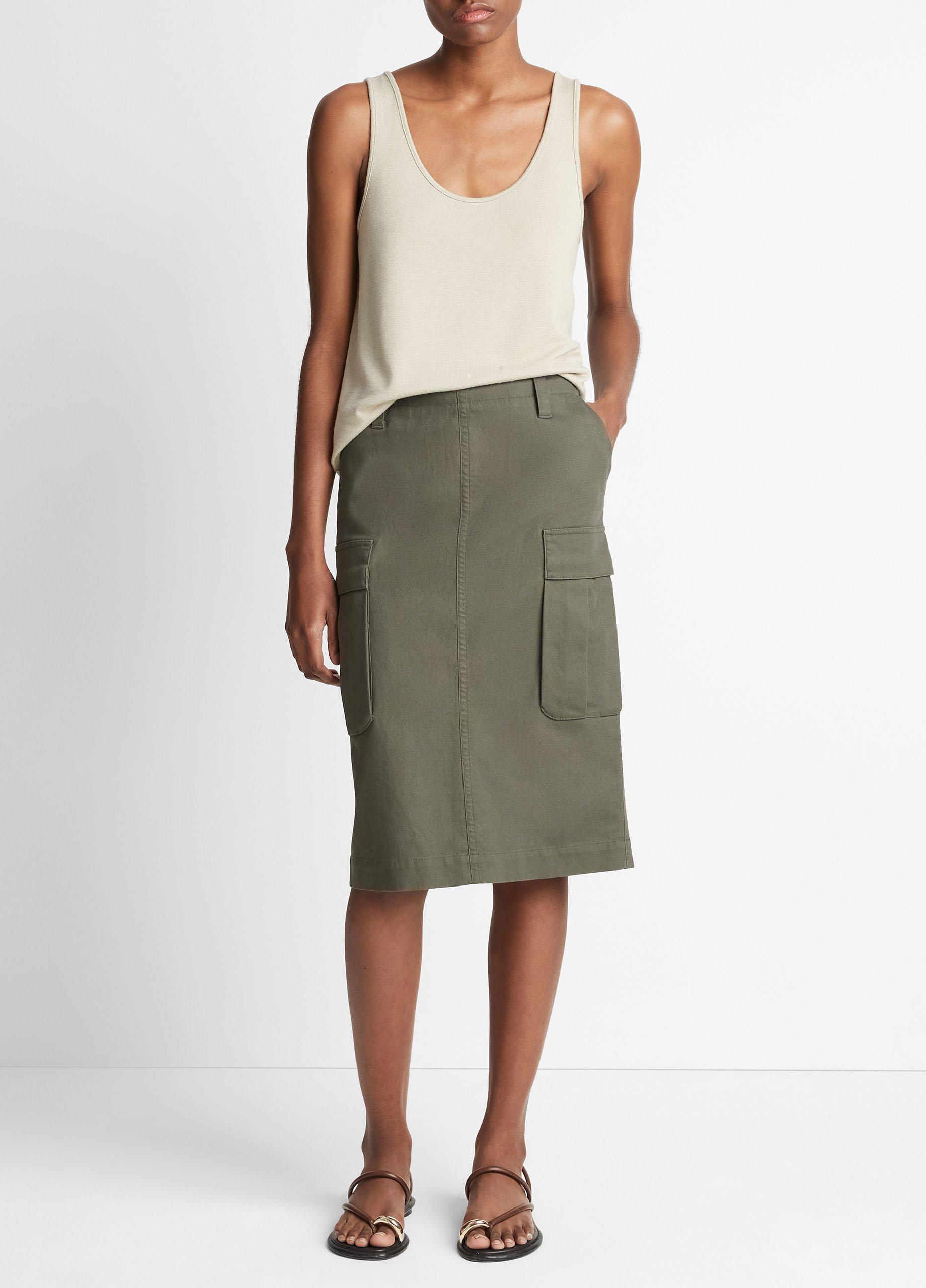 Cargo clearance linen skirt