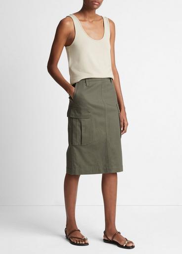 Cotton Low-Rise Utility Cargo Skirt image number 2