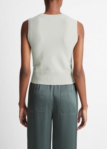 Wool-Blend Crew Neck Shell image number 3