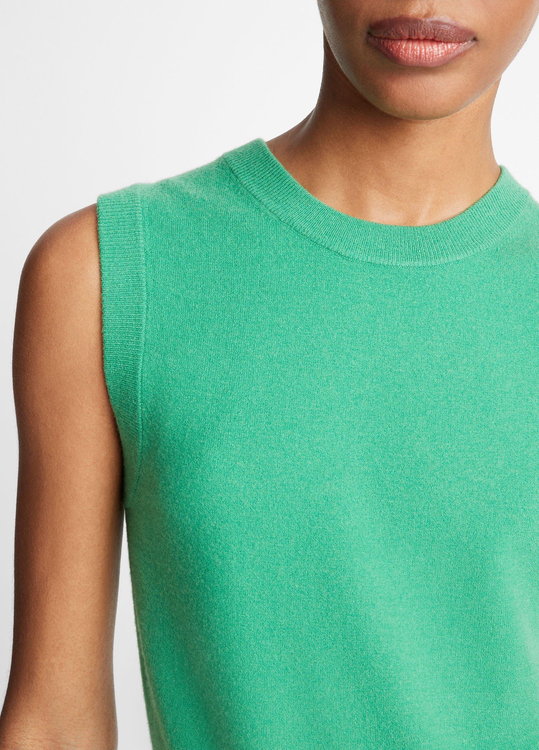 Wool-Blend Crew Neck Shell in Sweaters | Vince