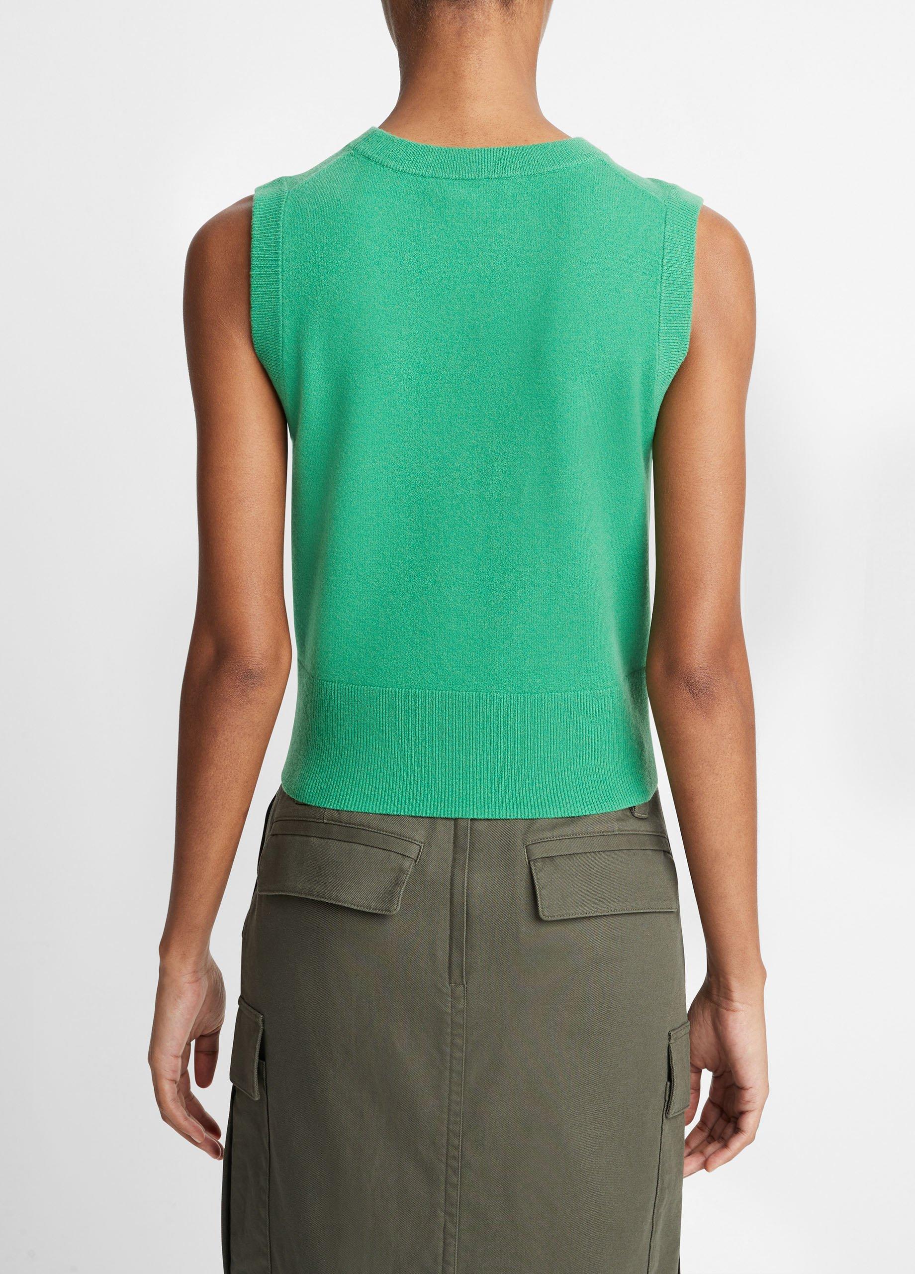 Wool-Blend Crew Neck Shell in Sweaters | Vince