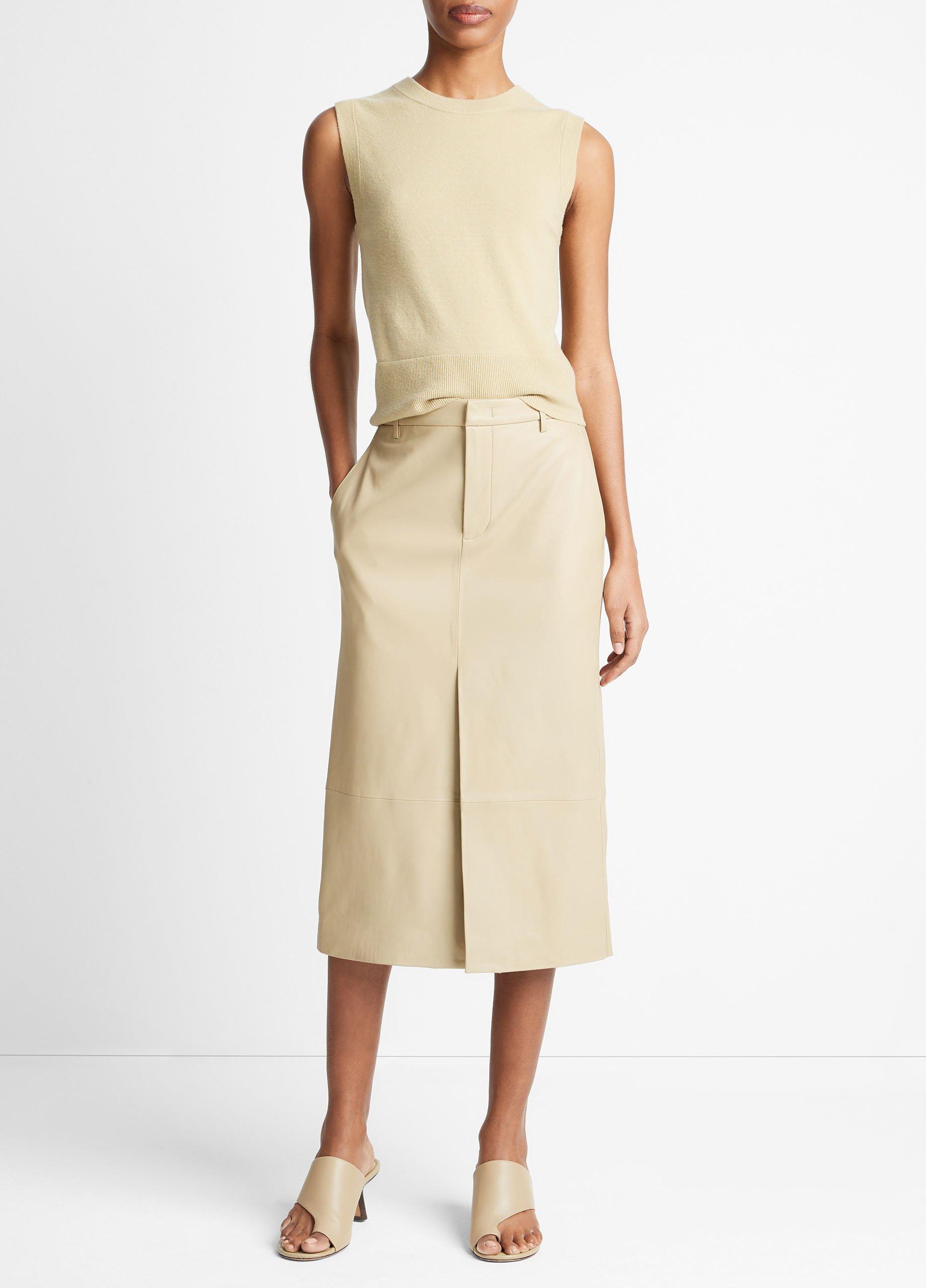 Wool-Blend Crew Neck Shell in Sweaters | Vince