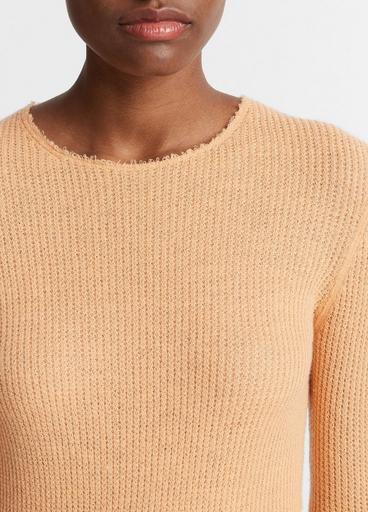 Waffle-Stitched Cashmere-Silk Sweater image number 1