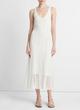 Cotton Mesh-Grid Godet Dress image number 0