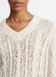 Textured Cable V-Neck Sweater image number 1