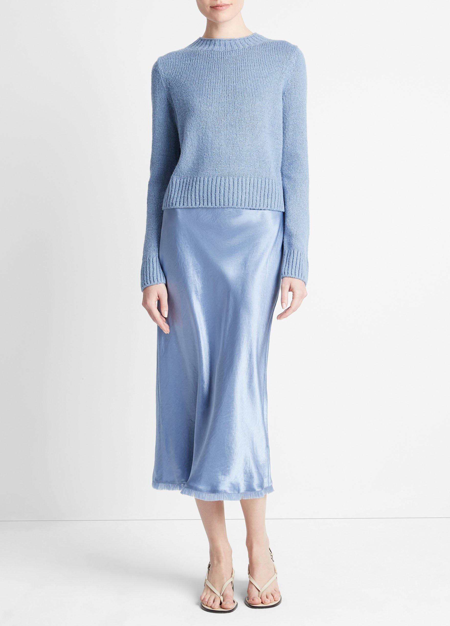 Plush Italian Silk Crew Neck Sweater image number 0