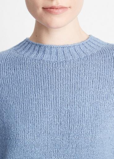 Plush Italian Silk Crew Neck Sweater image number 1