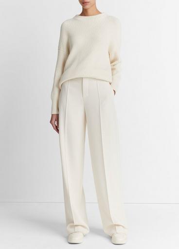Ribbed Cotton-Cashmere Funnel Neck Sweater image number 0