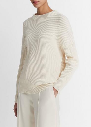 Ribbed Cotton-Cashmere Funnel Neck Sweater image number 2