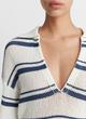 Striped Rack-Ribbed Cotton Pullover image number 1