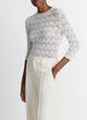 Fine Lace Cotton Three-Quarter-Sleeve Sweater image number 2