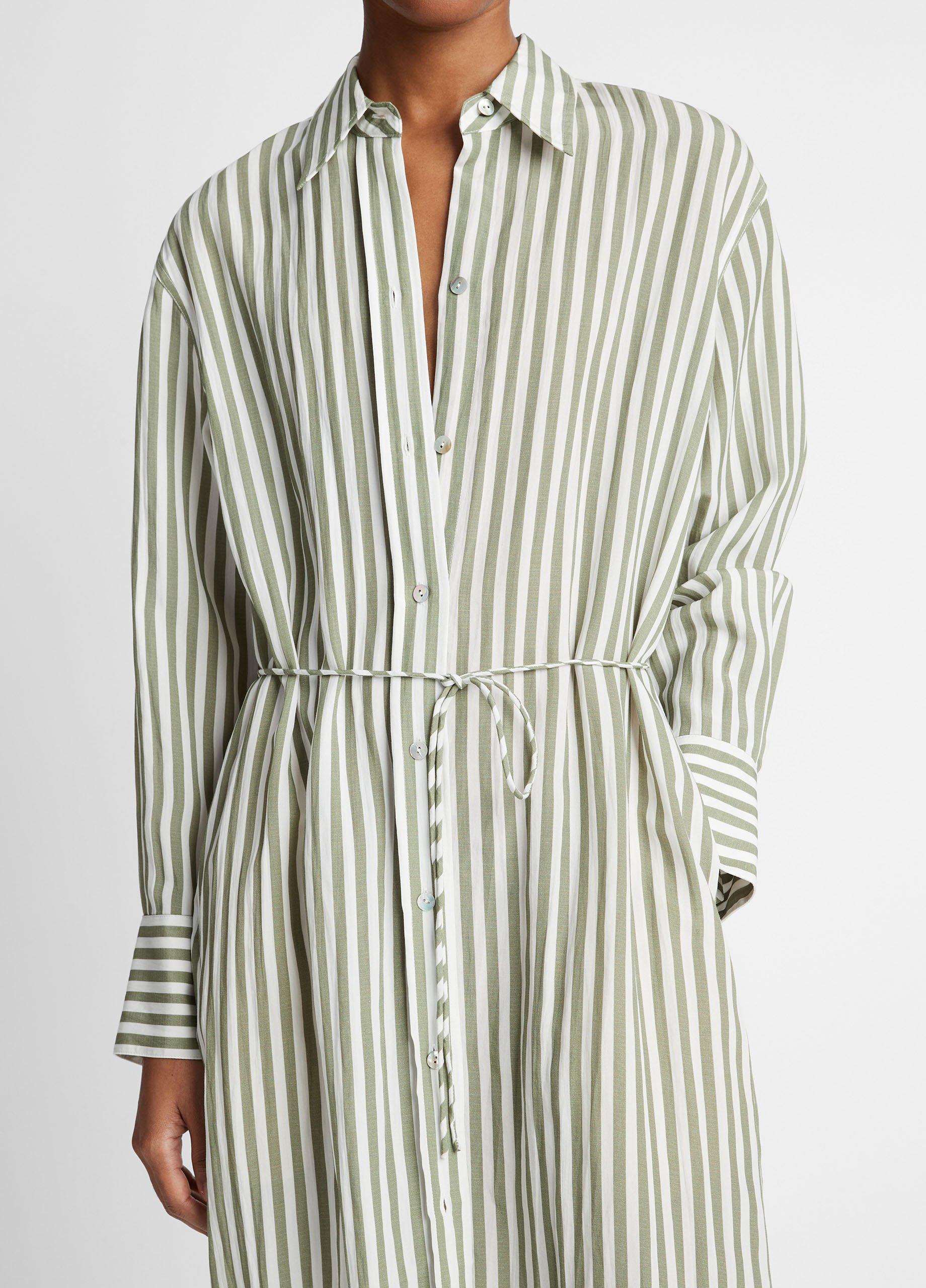 Vince striped 2025 shirt dress