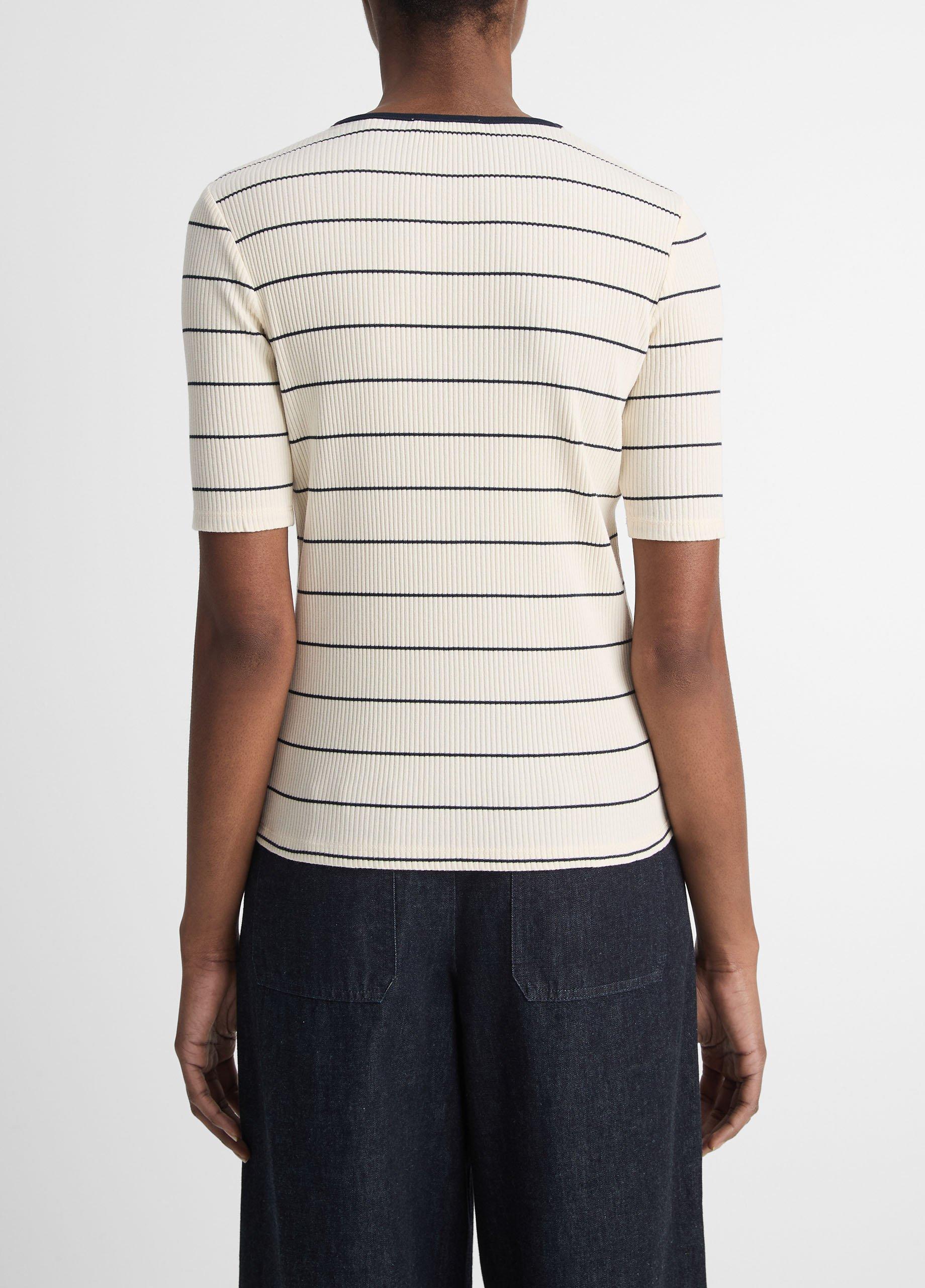[GRAVER]★ELBOW HEART SMILE OVERFIT STRIPED SHIRT UNISEX] Elbow Heart Smile Striped Long-Sleeved - GRAVER | 60