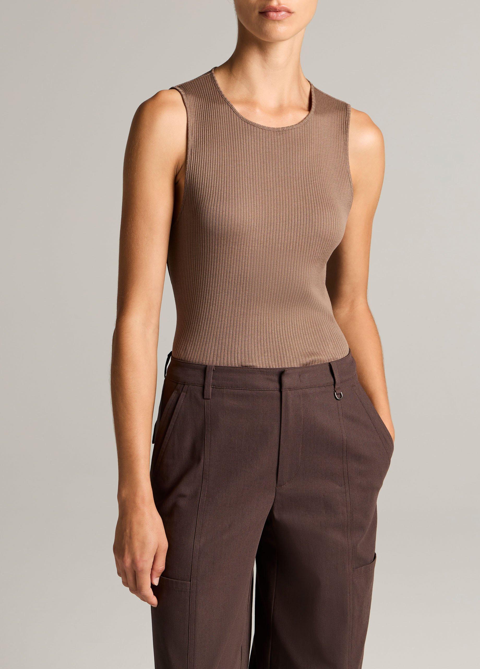 Ribbed Pima Cotton Shell image number 0