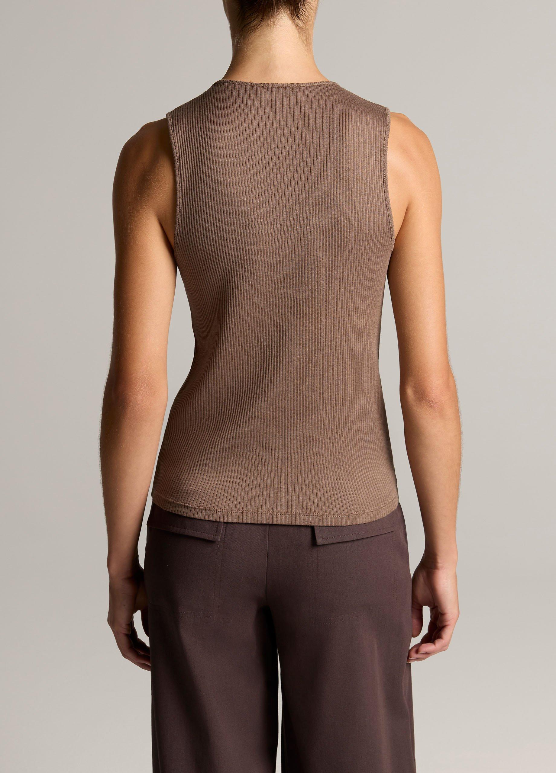 Ribbed Pima Cotton Shell image number 2