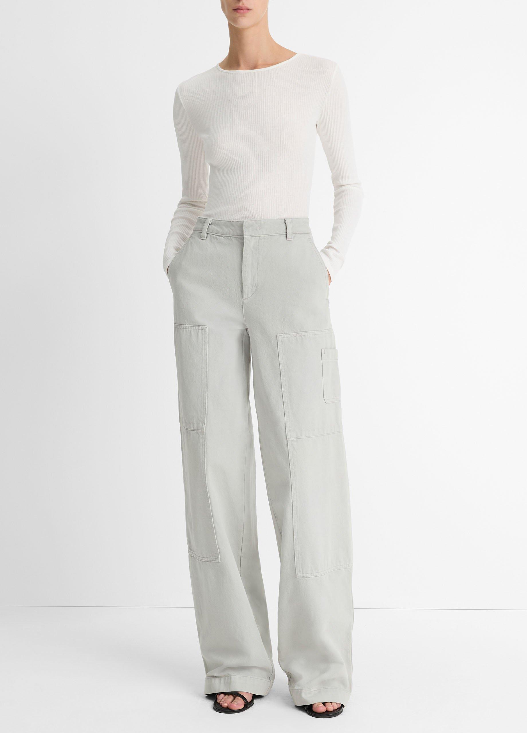 Ribbed Pima Cotton Long-Sleeve T-Shirt in Long Sleeve | Vince Ribbed Pima Cotton Long-Sleeve T-Shirt in Long Sleeve | Vince