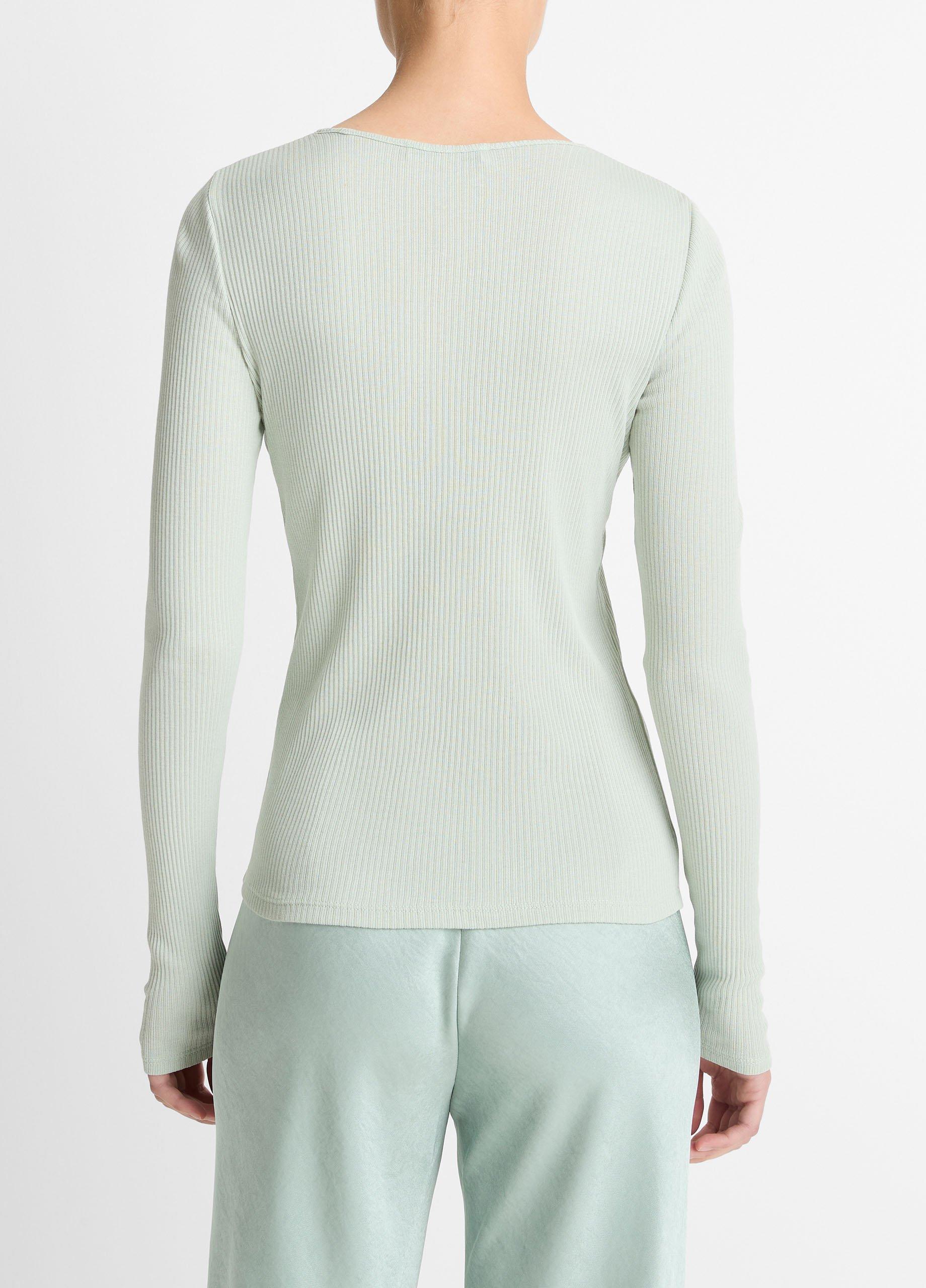 Ribbed Pima Cotton Long-Sleeve T-Shirt image number 2