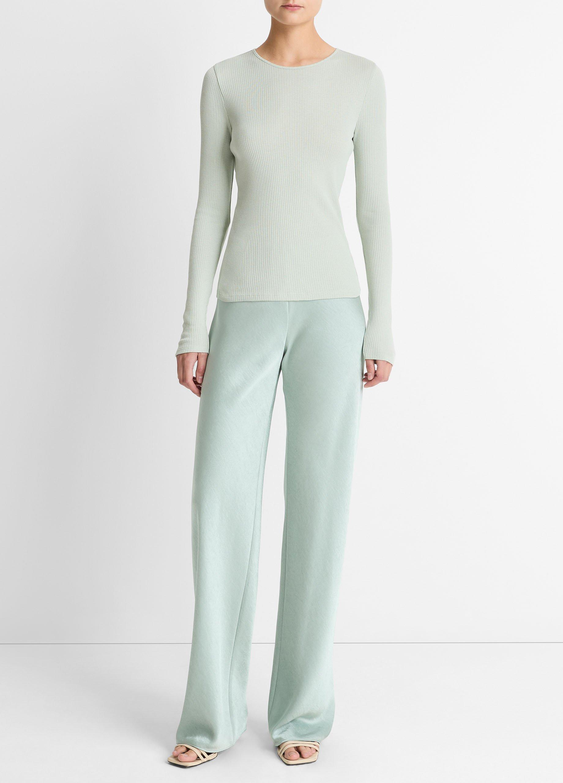 Ribbed Pima Cotton Long-Sleeve T-Shirt image number 3