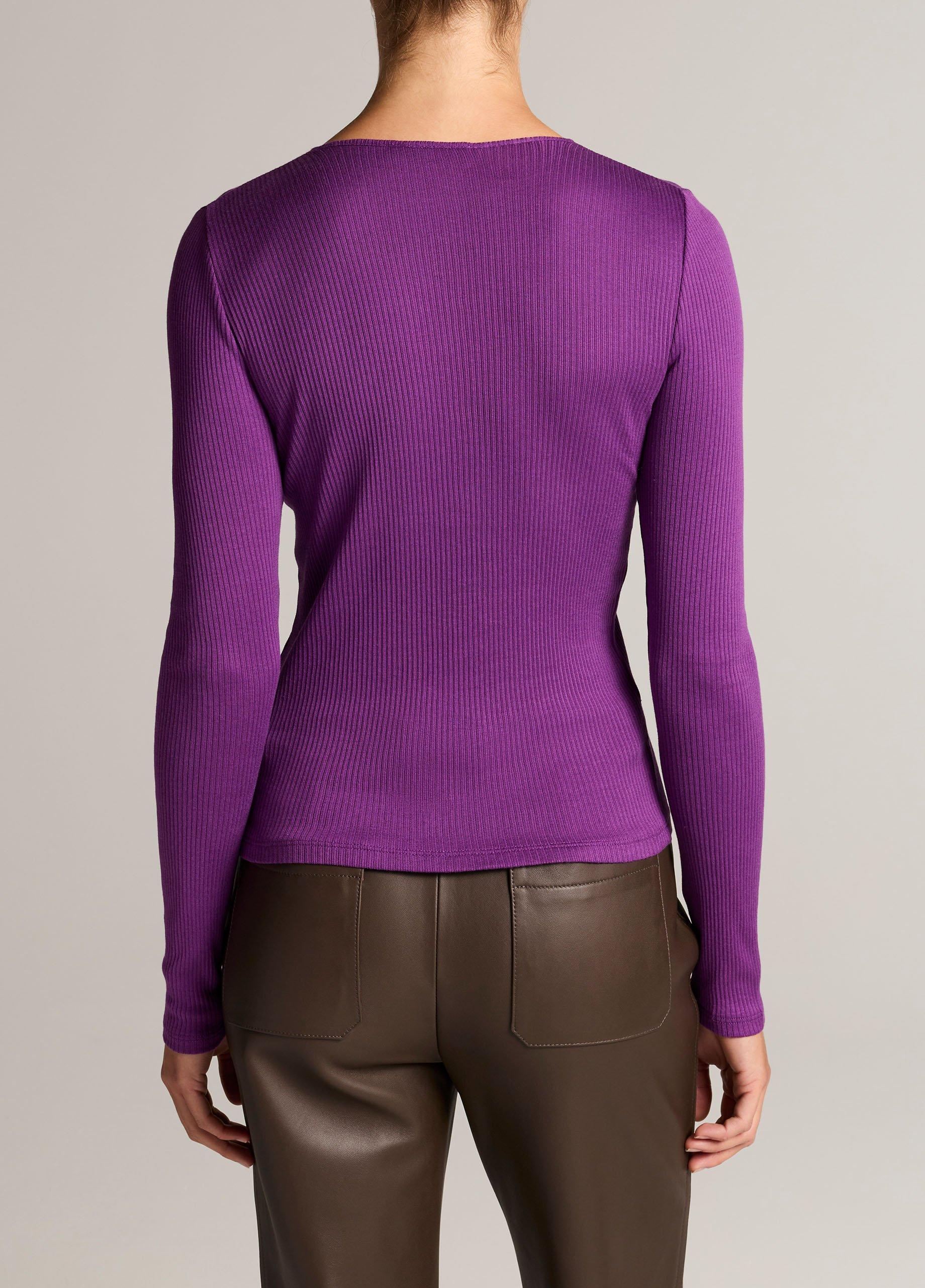Ribbed Pima Cotton Long-Sleeve T-Shirt image number 2