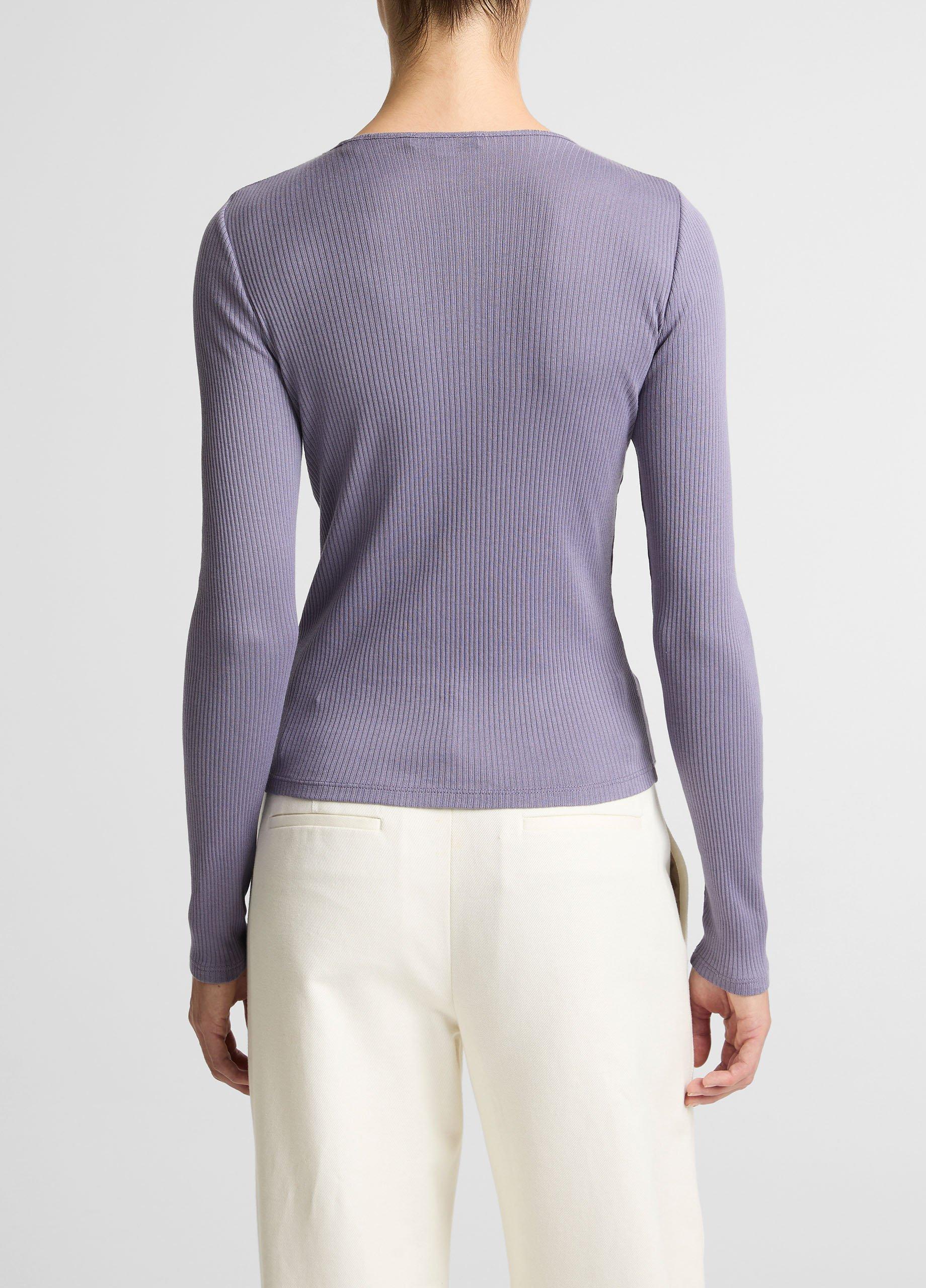 Ribbed Pima Cotton Long-Sleeve T-Shirt image number 2